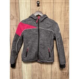 Snozu Medium girls jacket grey pink winter coat